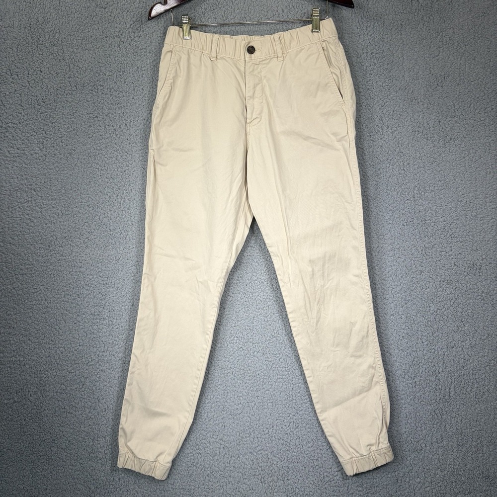 BearBottom Mens Medium Stretch Jogger Chino Pants Sand Beige Regular Fit